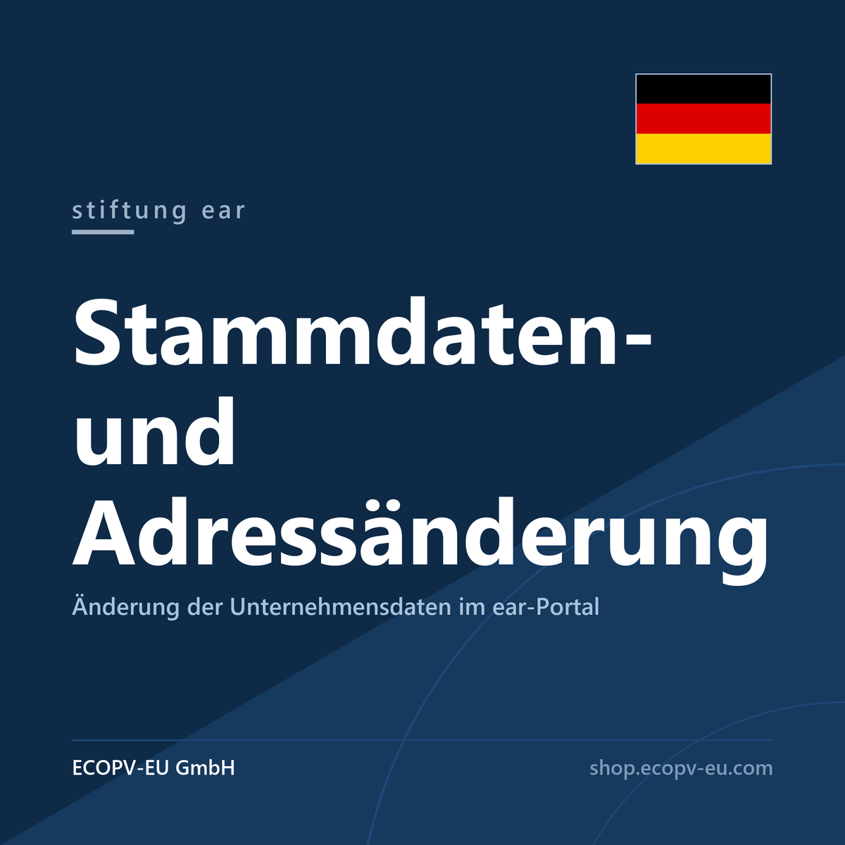 Stammdaten- und Adressänderung bei der stiftung ear