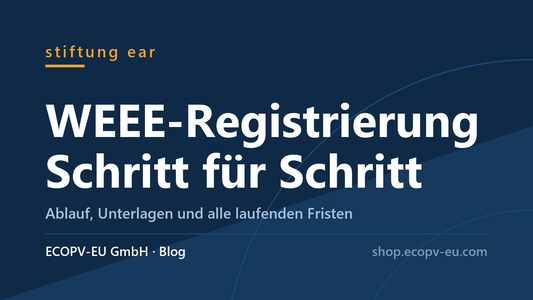 WEEE-Registrierung bei der stiftung ear Schritt für Schritt
