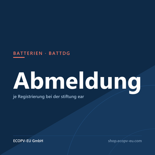 Batterien – Abmeldung je Registrierung bei der stiftung ear