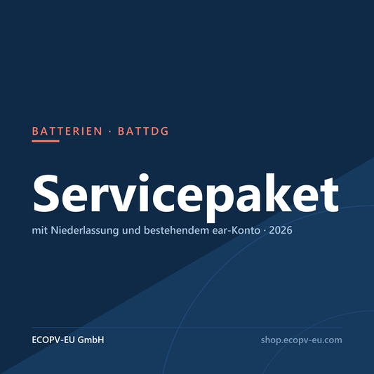 Batterien-Servicepaket nach BattDG – mit Niederlassung und bestehendem ear-Konto