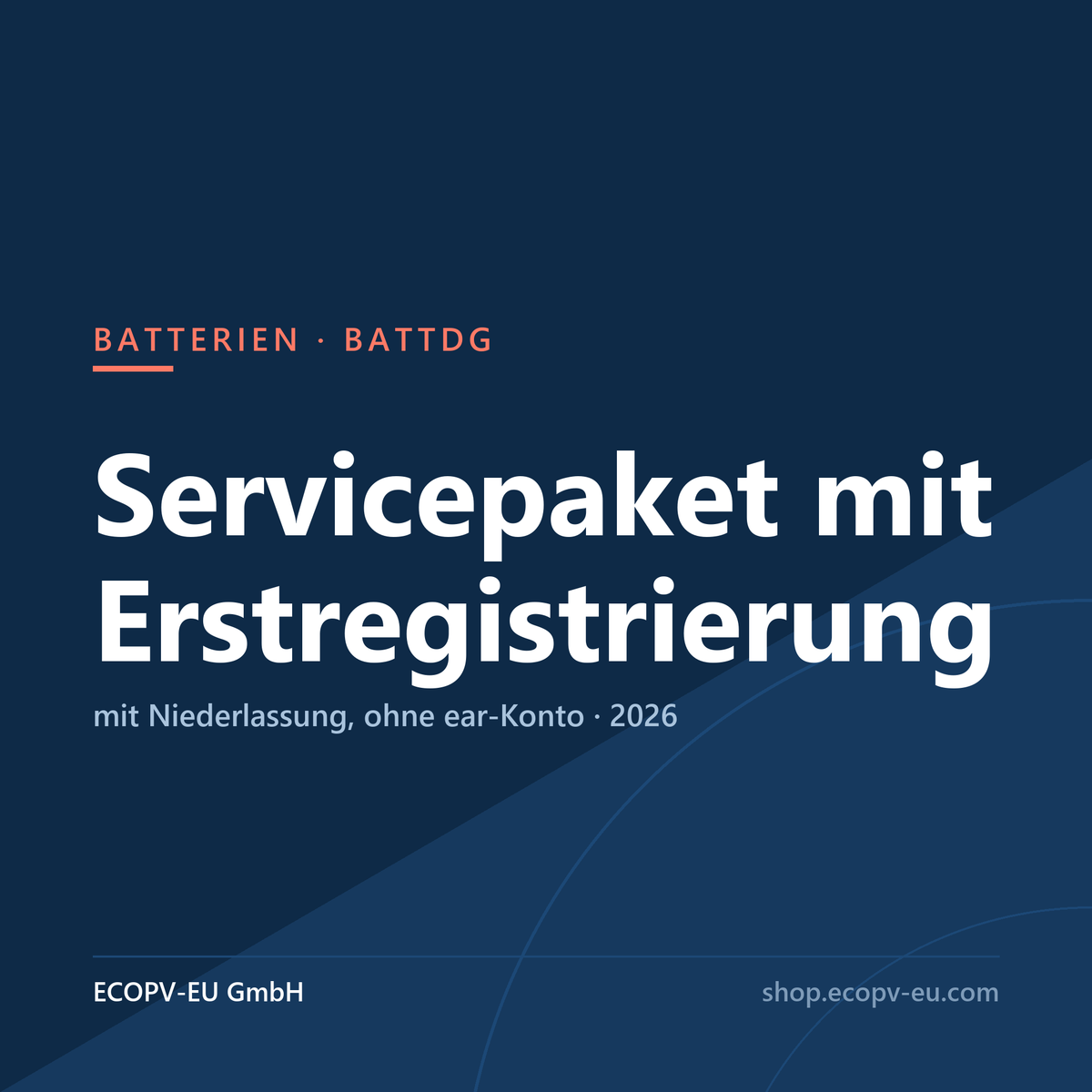 Batterien-Servicepaket nach BattDG mit Erstregistrierung bei der stiftung ear