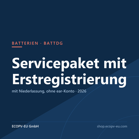 Batterien-Servicepaket nach BattDG mit Erstregistrierung bei der stiftung ear
