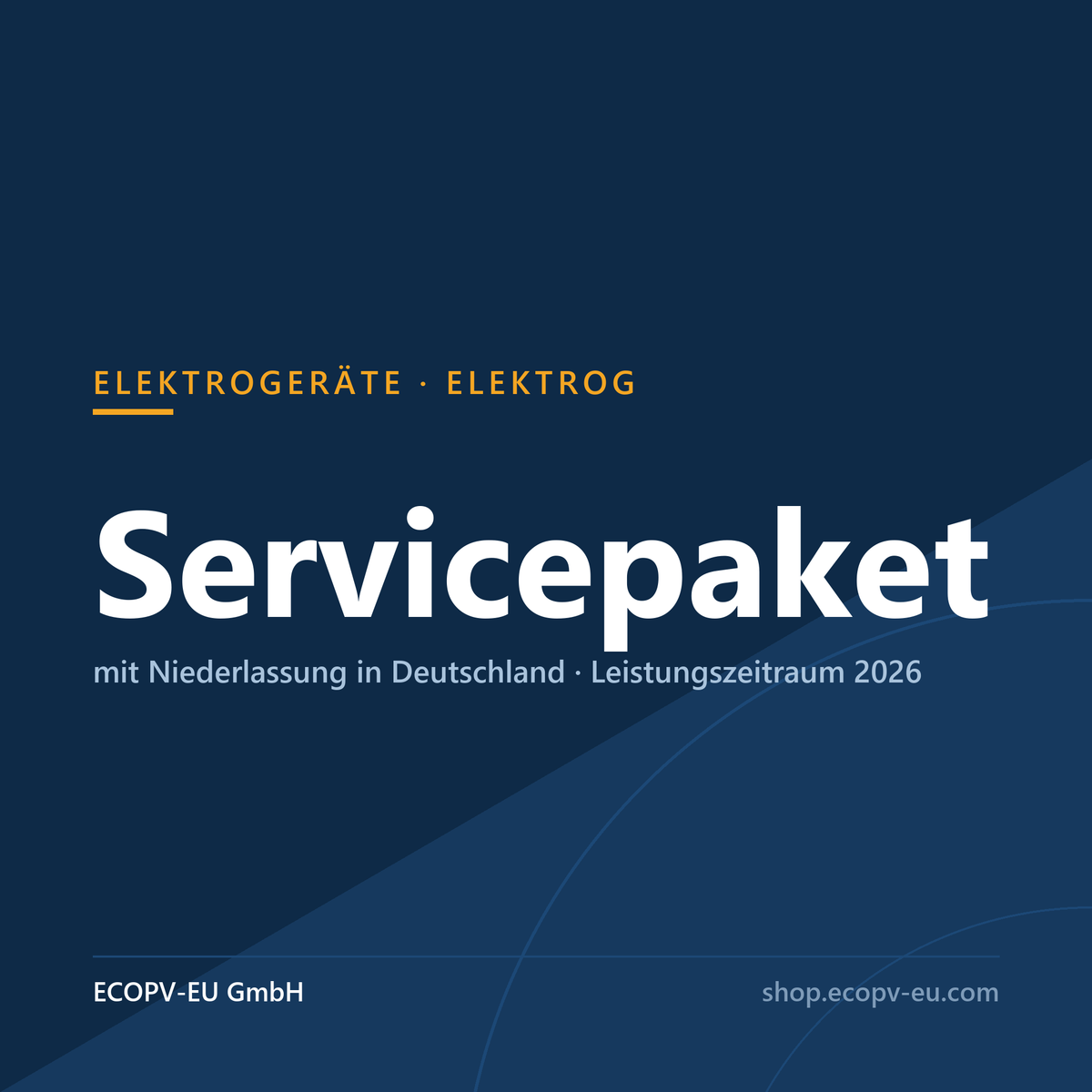 Elektrogeräte-Servicepaket nach ElektroG – mit Niederlassung in Deutschland